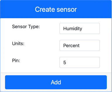 The humidity sensor settings