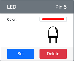 作成されたLED